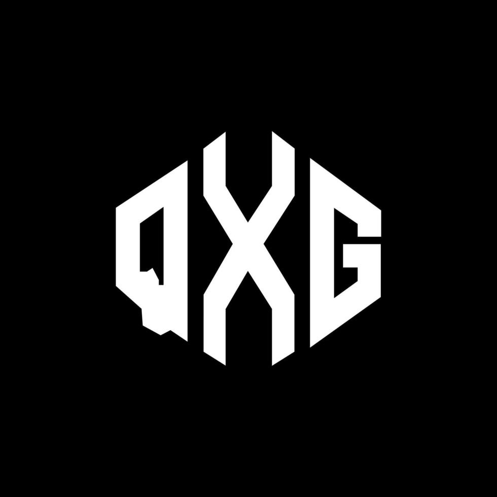 design de logotipo de letra qxg com forma de polígono. qxg polígono e design de logotipo em forma de cubo. qxg modelo de logotipo de vetor hexágono cores brancas e pretas. monograma qxg, logotipo comercial e imobiliário.