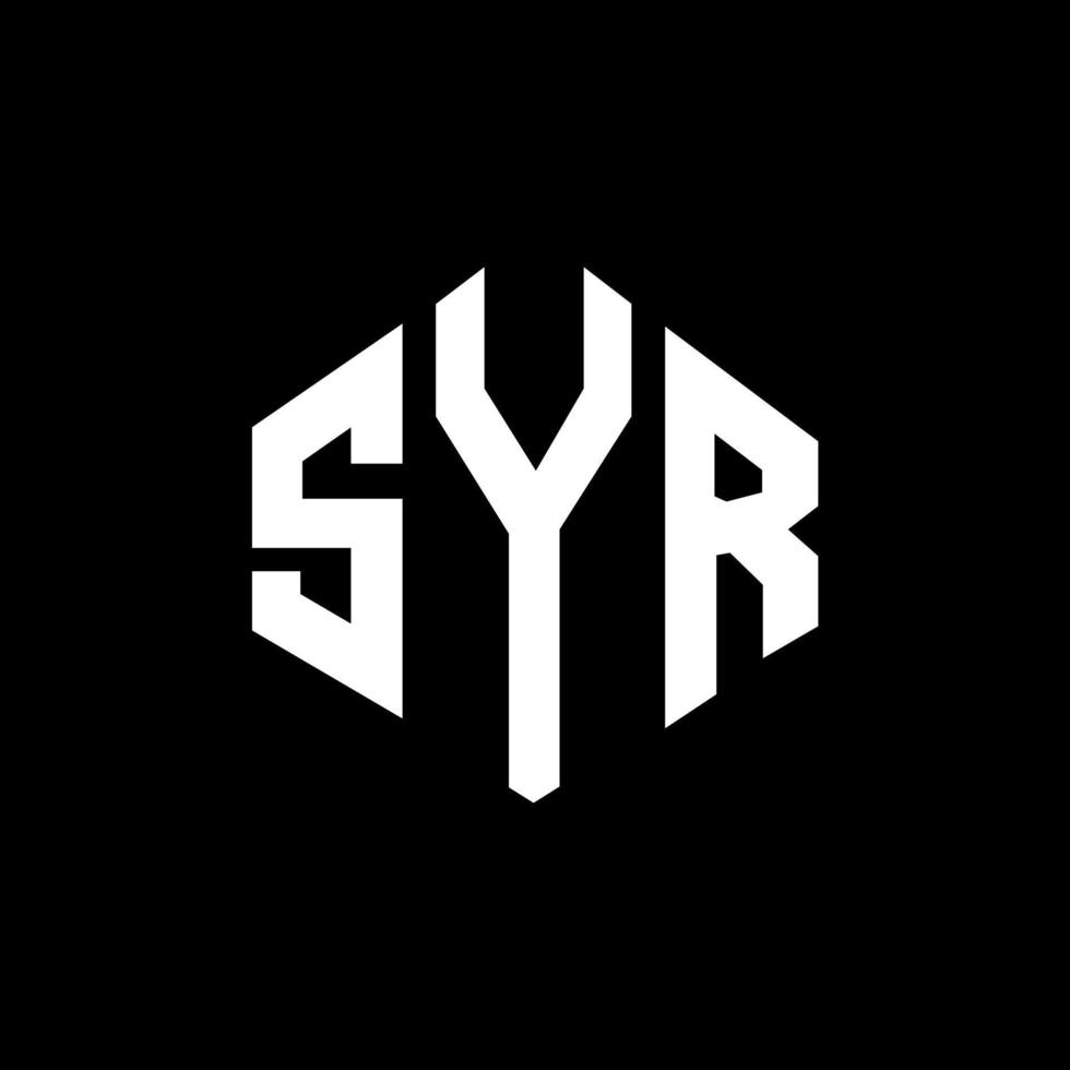 design de logotipo de carta syr com forma de polígono. Syr polígono e design de logotipo em forma de cubo. syr hexágono vector logotipo modelo cores brancas e pretas. syr monograma, logotipo de negócios e imóveis.