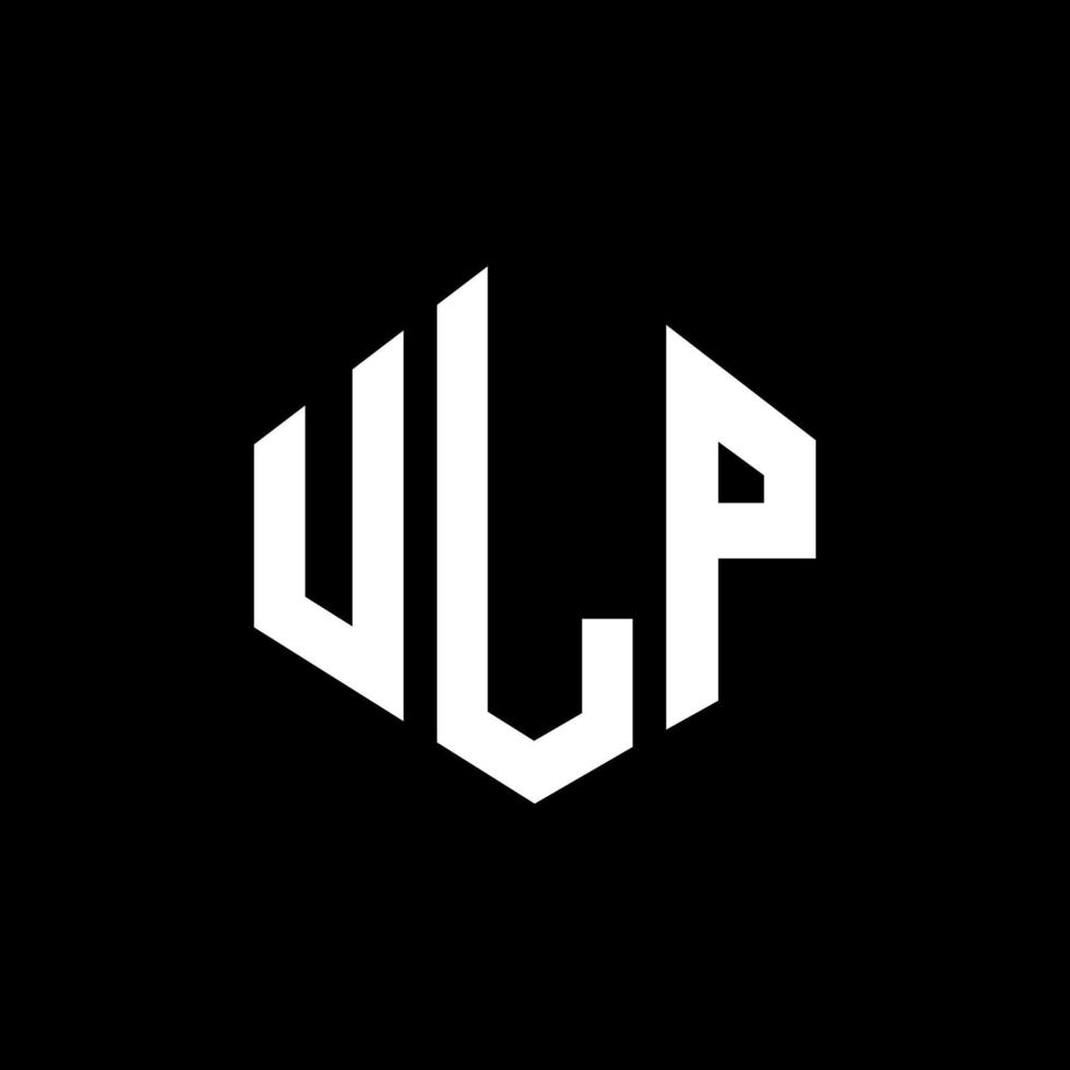 design de logotipo de letra ulp com forma de polígono. ulp polígono e design de logotipo em forma de cubo. ulp hexágono modelo de logotipo de vetor cores brancas e pretas. ulp monograma, logotipo de negócios e imóveis.