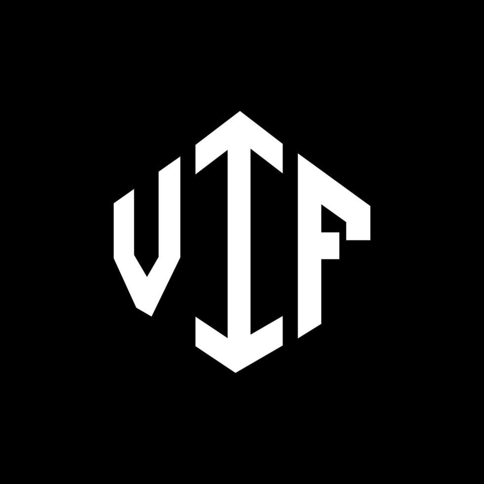 design de logotipo de carta vif com forma de polígono. vif polígono e design de logotipo em forma de cubo. vif modelo de logotipo de vetor hexágono cores brancas e pretas. monograma vif, logotipo de negócios e imóveis.