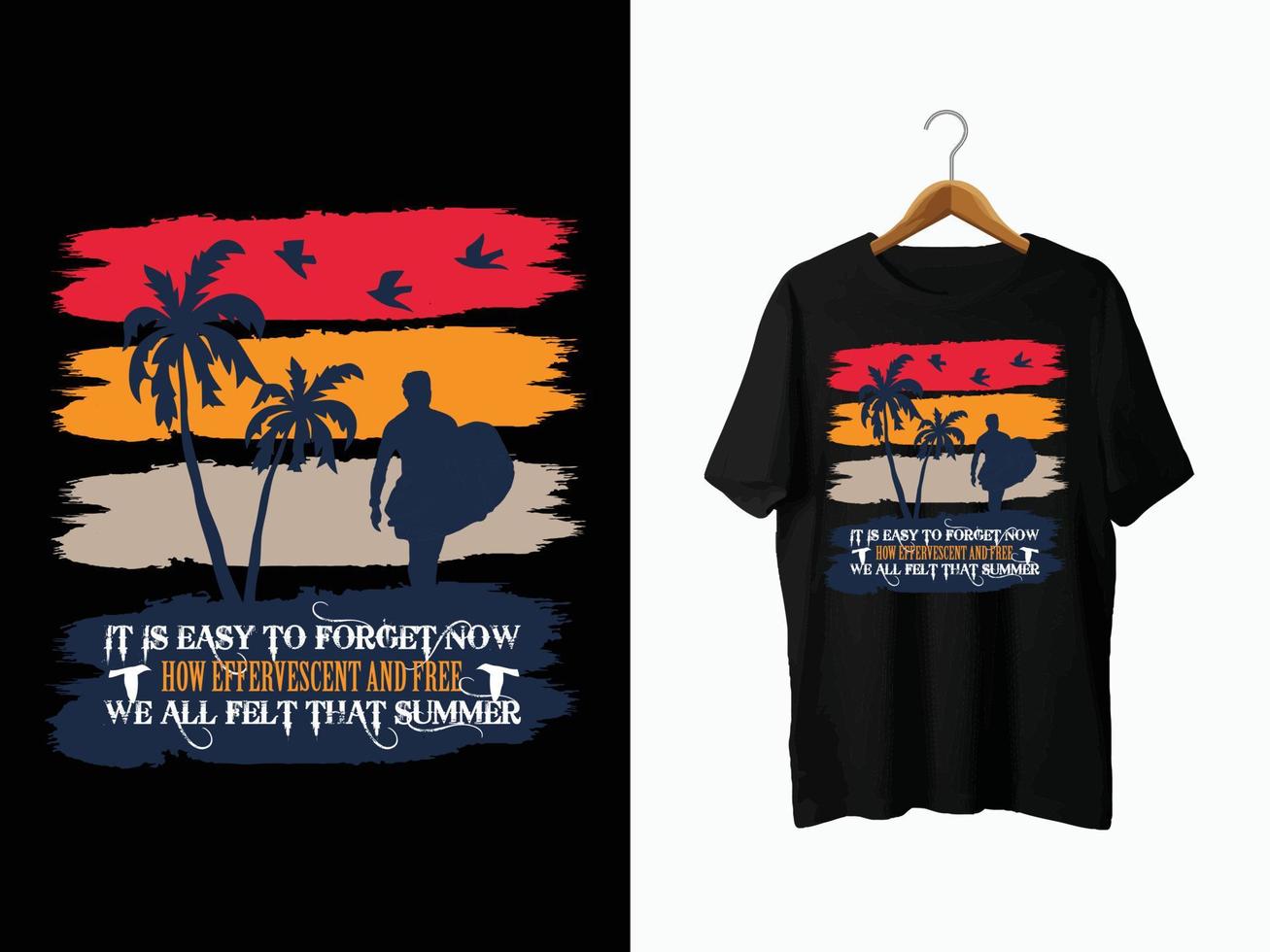 design de camiseta de verão. vetor