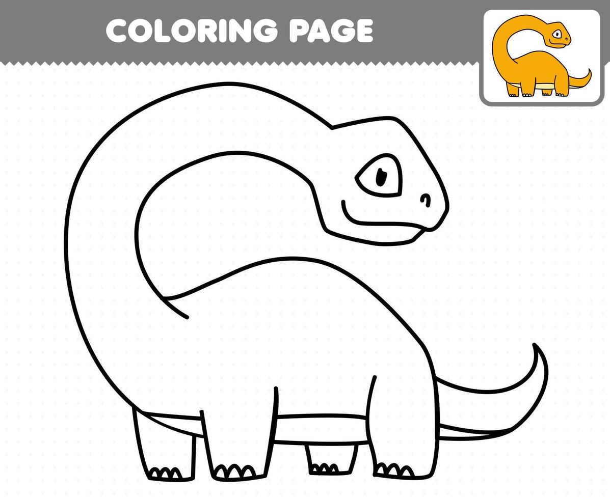 jogo de educação para crianças colorir página de desenho animado dinossauro  pré-histórico parasaurolophus 9639002 Vetor no Vecteezy