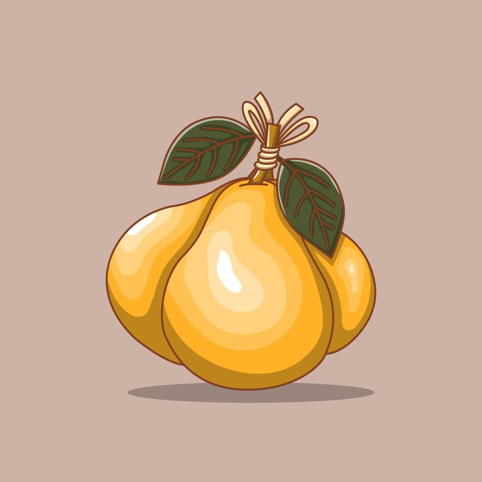 ilustração de ícone de desenho animado de fruta pera vetor
