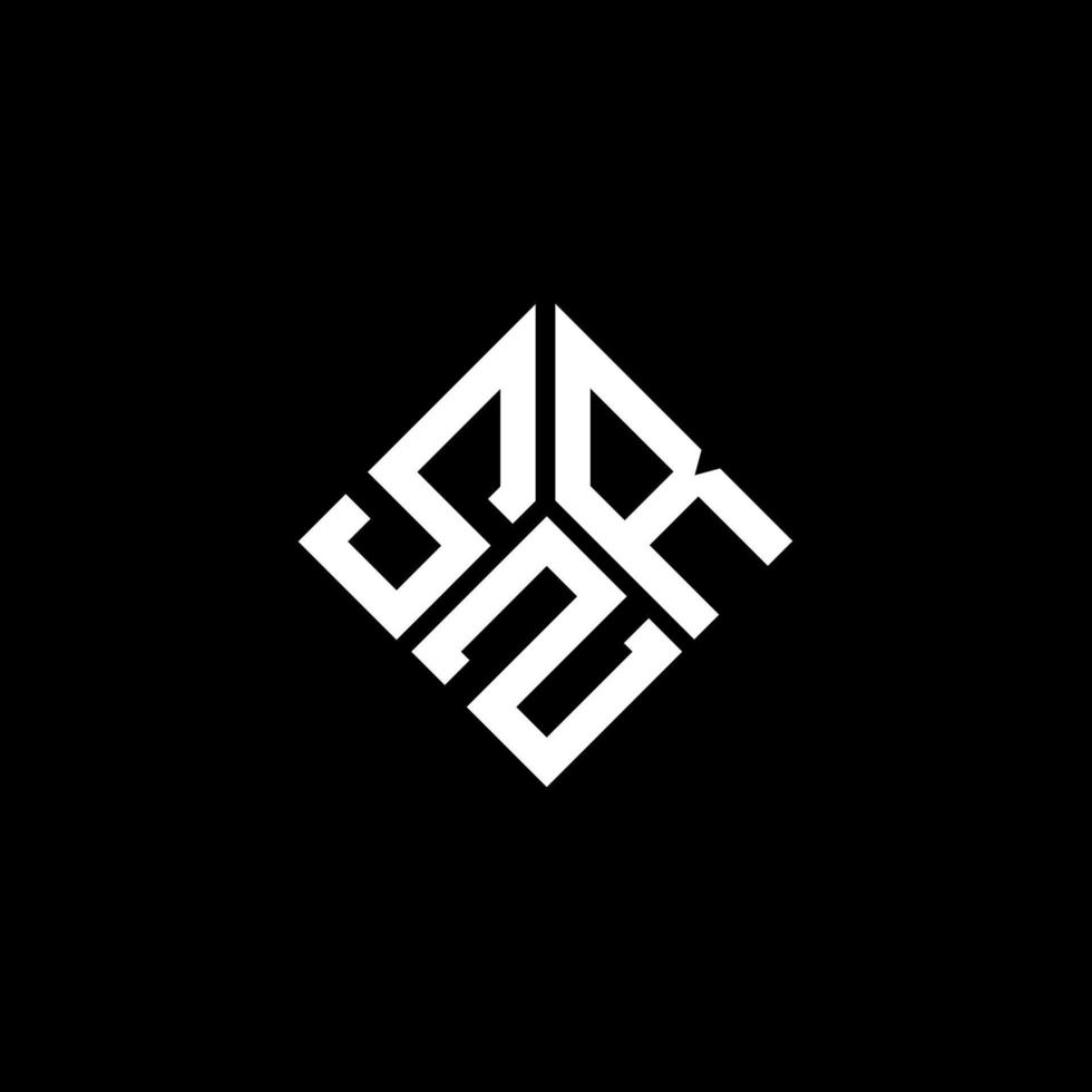 design de logotipo de carta szr em fundo preto. conceito de logotipo de letra de iniciais criativas szr. design de letra szr. vetor