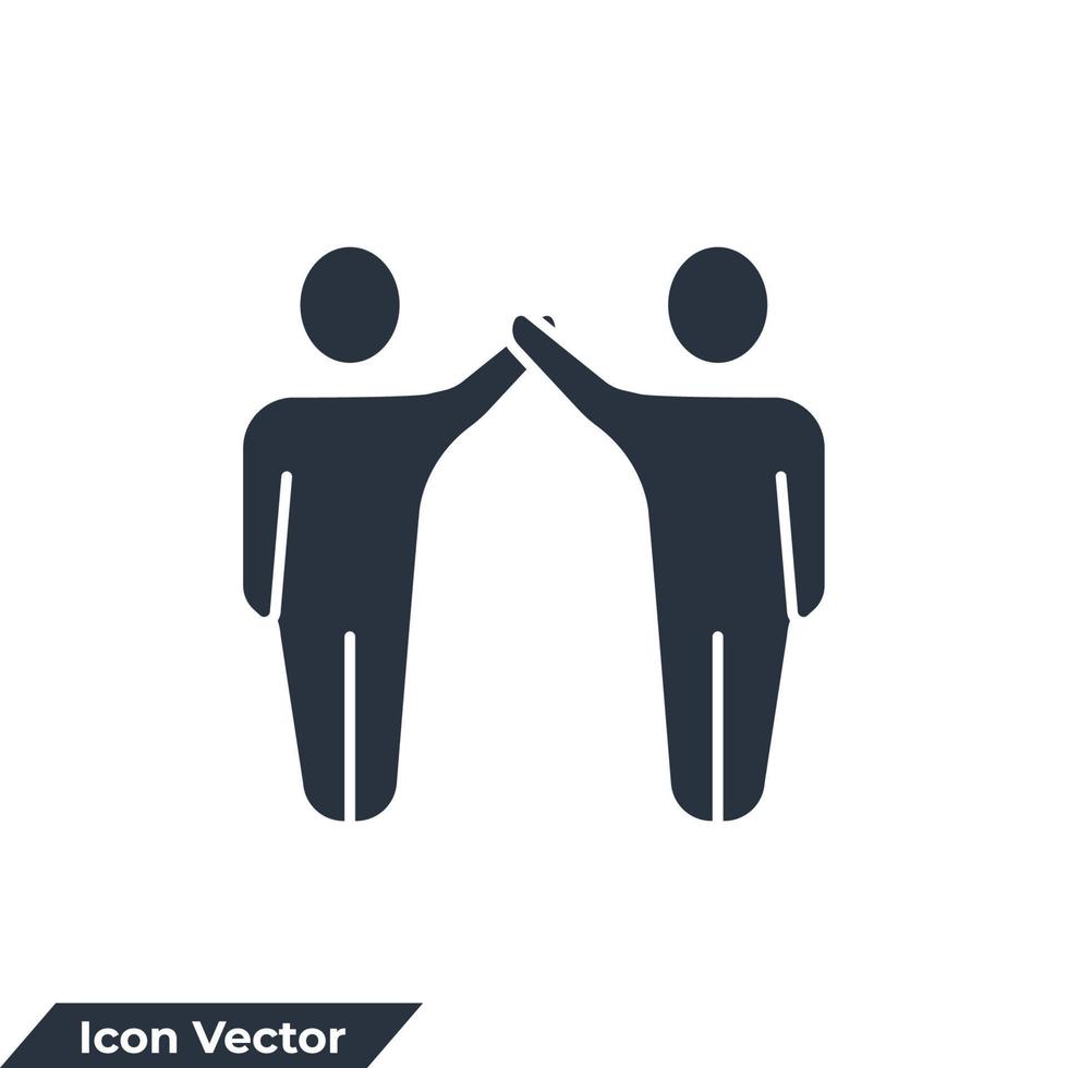 ilustração em vetor logotipo ícone parceria. modelo de símbolo de amizade para coleção de design gráfico e web