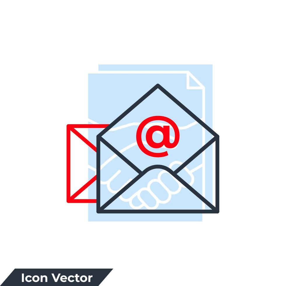 ilustração em vetor e-mail ícone logotipo. modelo de símbolo de correio de envelope para coleção de design gráfico e web