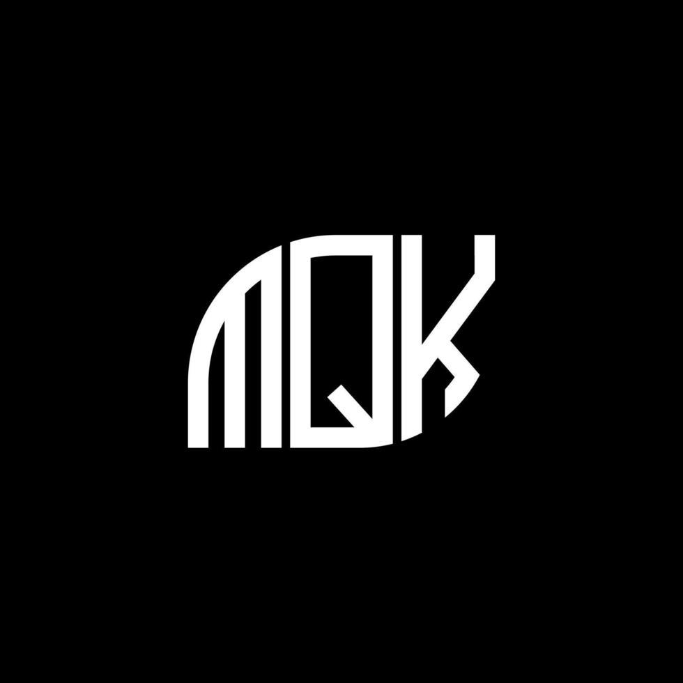 design de logotipo de letra mqk em fundo preto. conceito de logotipo de letra de iniciais criativas mqk. design de letra mqk. vetor