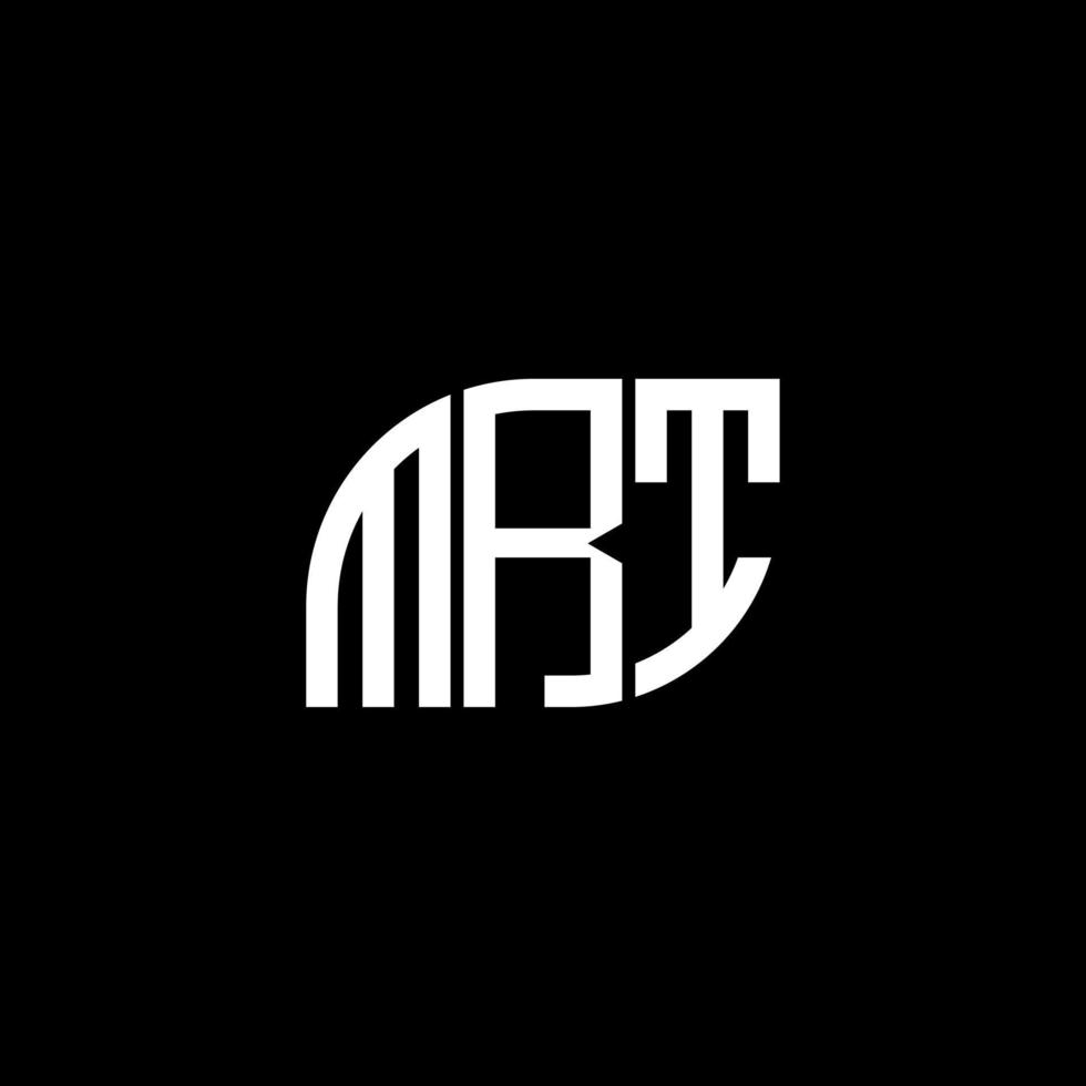 design de logotipo de carta mrt em fundo preto. conceito de logotipo de letra de iniciais criativas mrt. design de letra mrt. vetor
