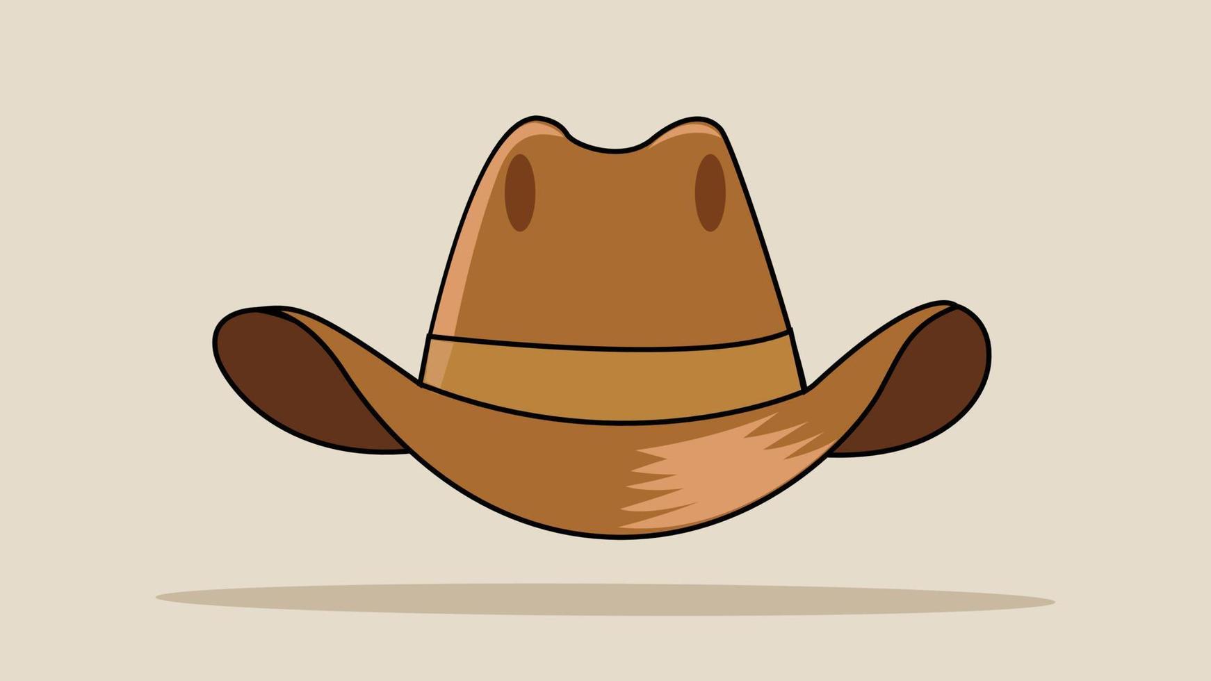 ilustração de ilustração vetorial de chapéu de cowboy. elemento de design para pôster, cartão, banner, sinal, emblema, etiqueta. vetor