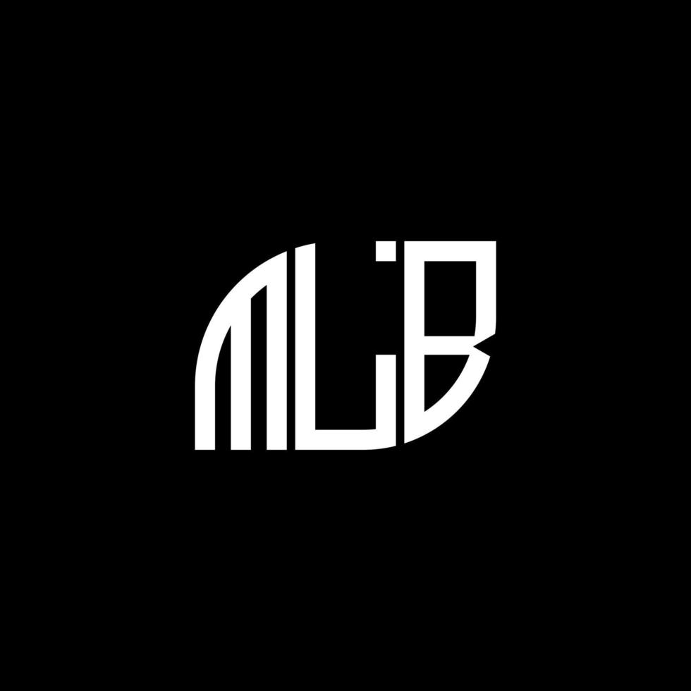 design de logotipo de letra mlb design.mlb em fundo preto. conceito de logotipo de letra de iniciais criativas da mlb. design de logotipo de letra mlb design.mlb em fundo preto. m vetor