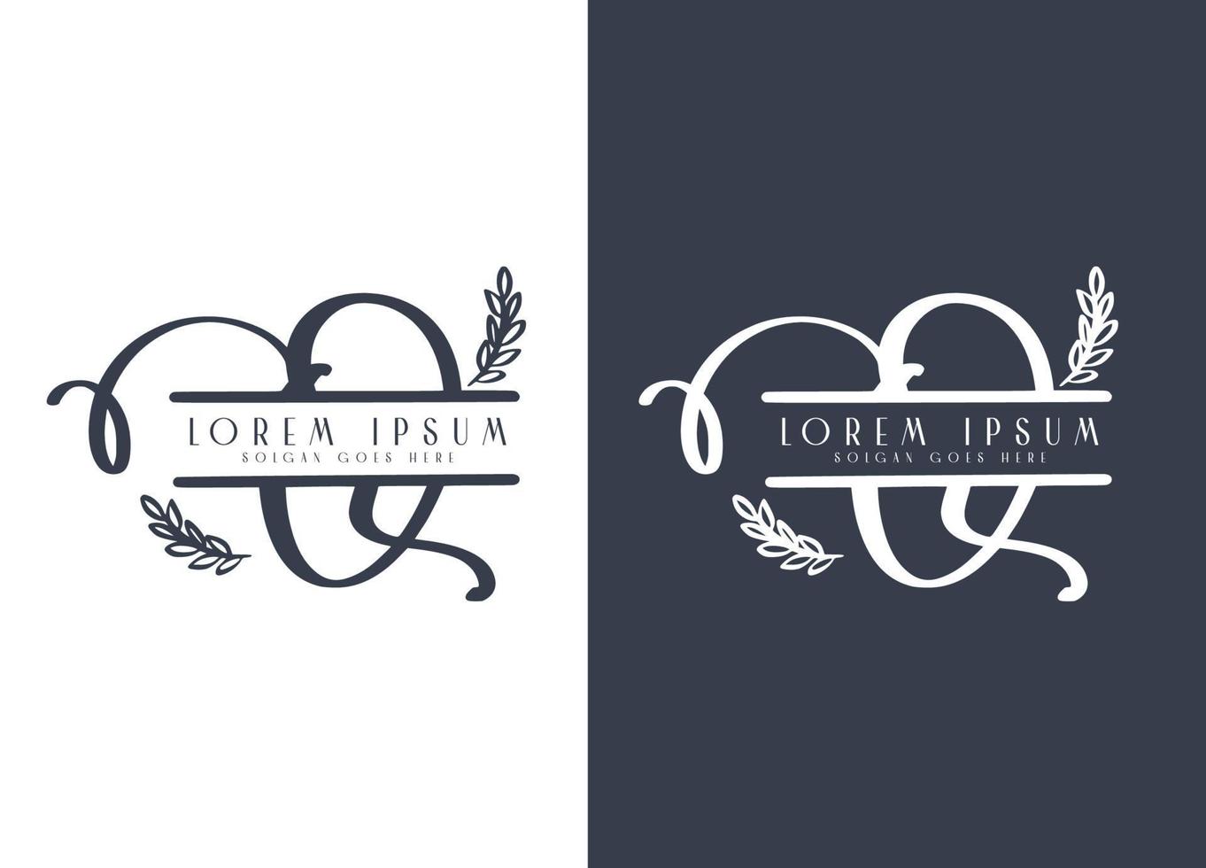 modelo de design de logotipo floral minimalista letra q vetor