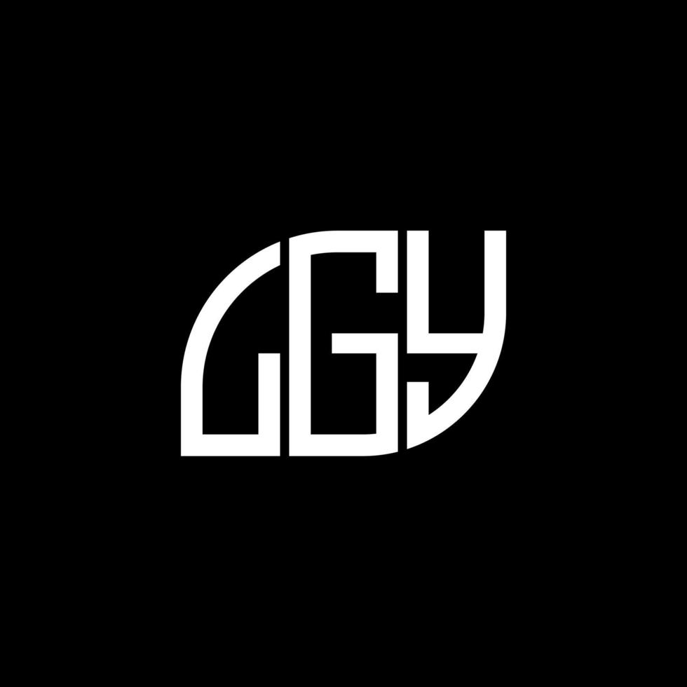 design de logotipo de letra lgy em fundo preto. lgy conceito de logotipo de letra de iniciais criativas. design de letra lgy. vetor
