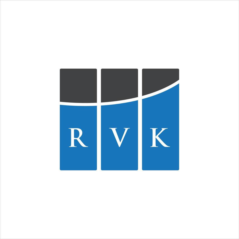 rvk carta design.rvk carta logotipo design em fundo branco. conceito de logotipo de carta de iniciais criativas rvk. rvk carta design.rvk carta logotipo design em fundo branco. r vetor