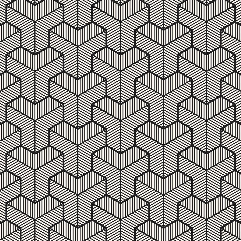 padrão monocromático sem costura geométrica de vetor