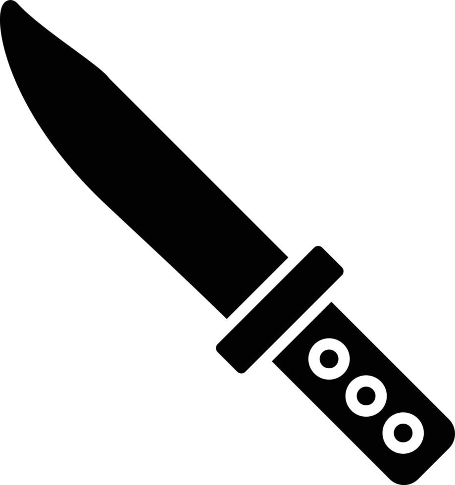 ícone de glifo de faca vetor