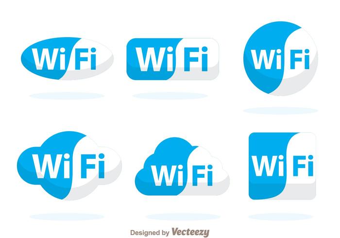 Símbolo azul Wifi vetor