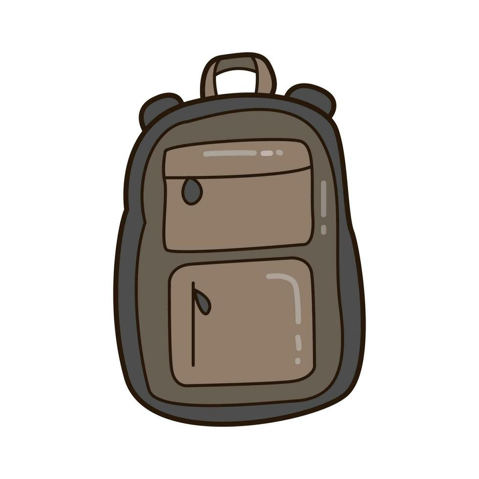 ilustração em vetor de uma mochila. acessórios masculinos