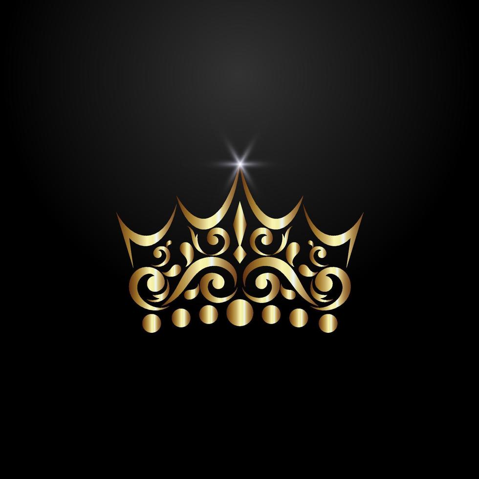 logotipo da coroa de luxo. logotipo de luxo moderno. ilustração em vetor logotipo real. modelo de logotipo.