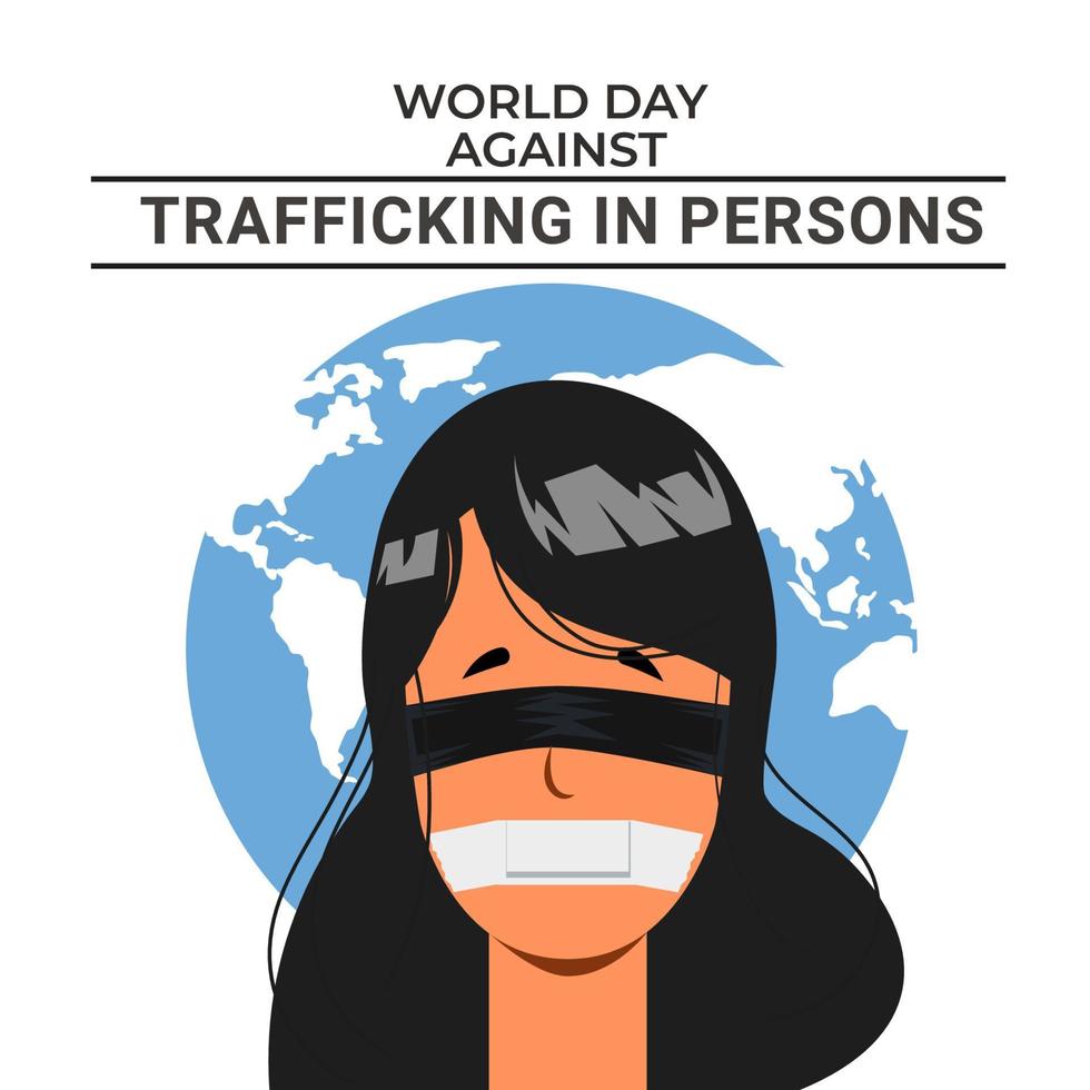 dia mundial contra o tráfico de pessoas ilustração vetor