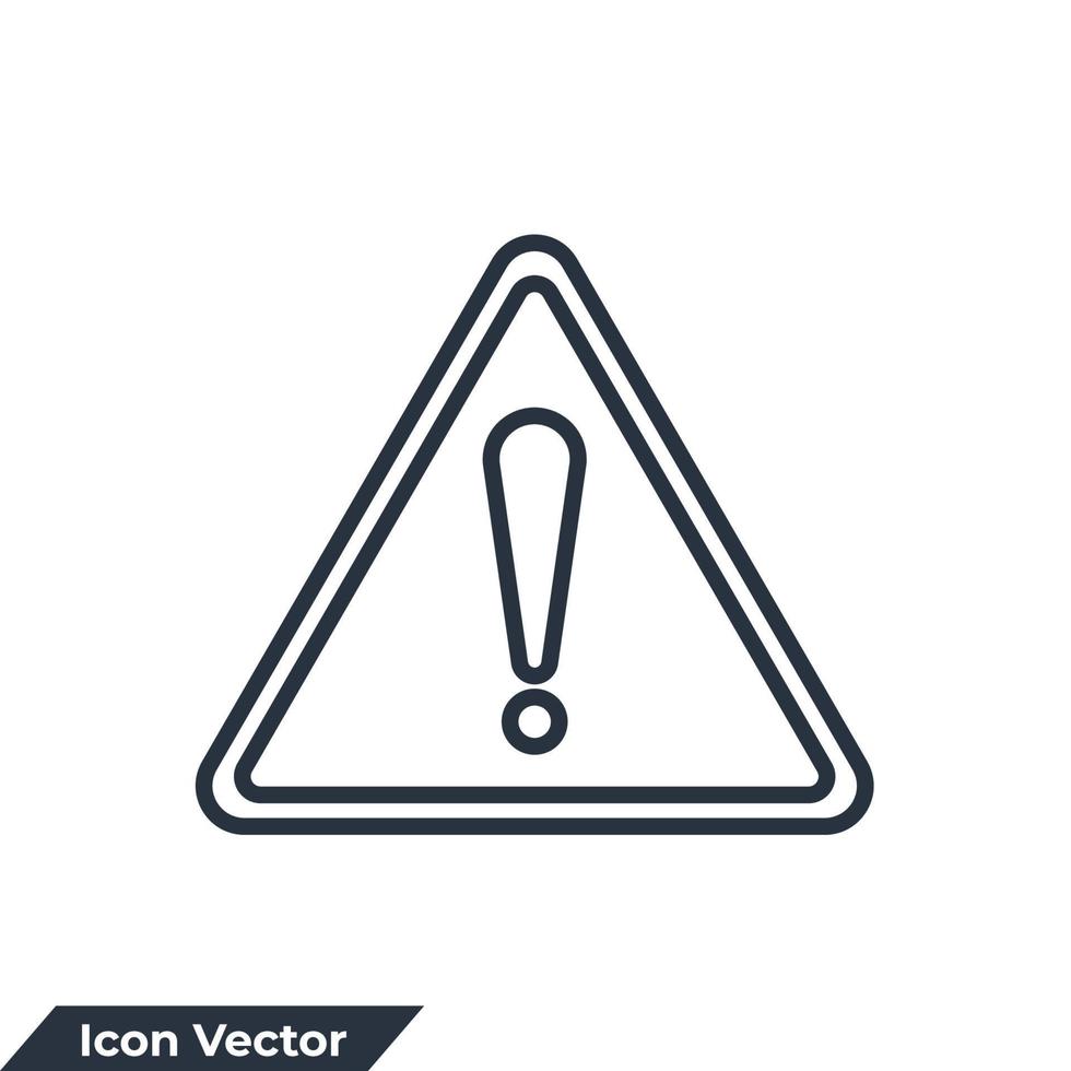 ilustração em vetor logotipo ícone de aviso. modelo de símbolo de aviso de perigo para coleção de design gráfico e web