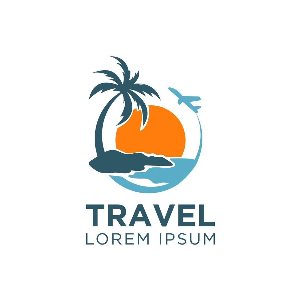 logotipo de viagem moderno e profissional vetor
