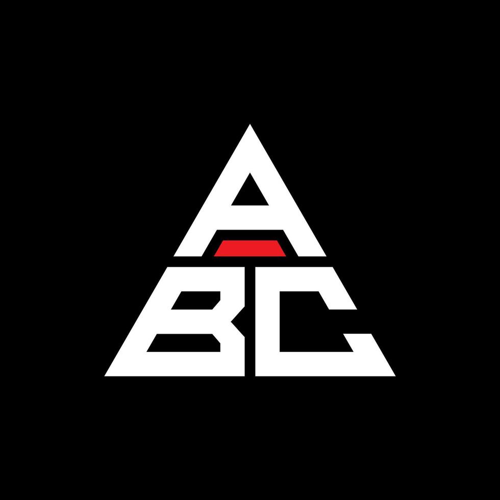design de logotipo de letra de triângulo abc com forma de triângulo. monograma de design de logotipo de triângulo abc. modelo de logotipo de vetor abc triângulo com cor vermelha. logotipo triangular abc logotipo simples, elegante e luxuoso.