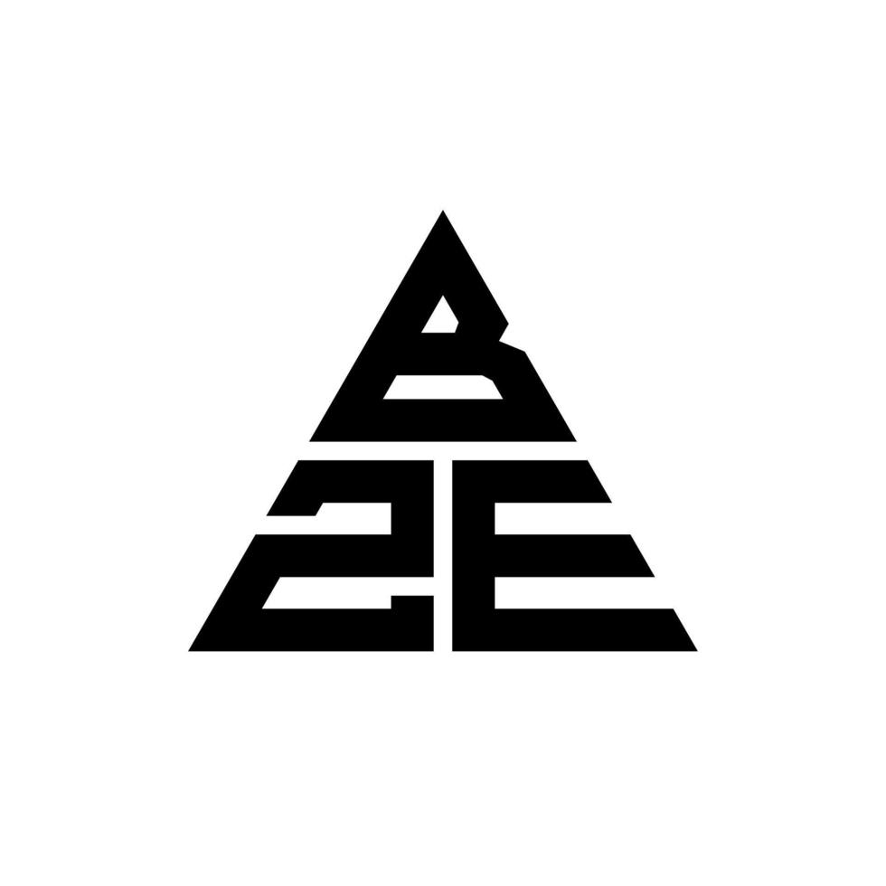 design de logotipo de letra triângulo bze com forma de triângulo. monograma de design de logotipo de triângulo bze. modelo de logotipo de vetor de triângulo bze com cor vermelha. logotipo triangular bze logotipo simples, elegante e luxuoso.