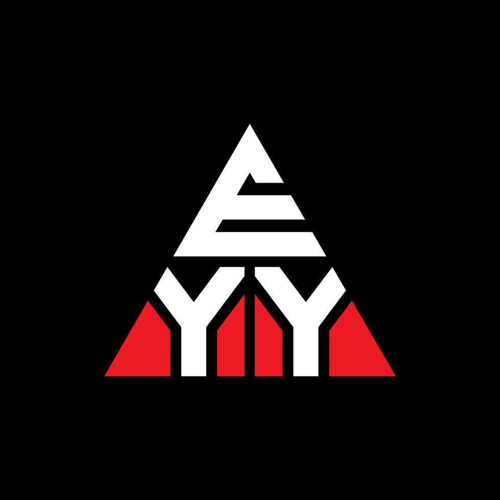 eyy design de logotipo de letra de triângulo com forma de triângulo. monograma de design de logotipo de triângulo eyy. modelo de logotipo de vetor de triângulo eyy com cor vermelha. eyy logotipo triangular logotipo simples, elegante e luxuoso.