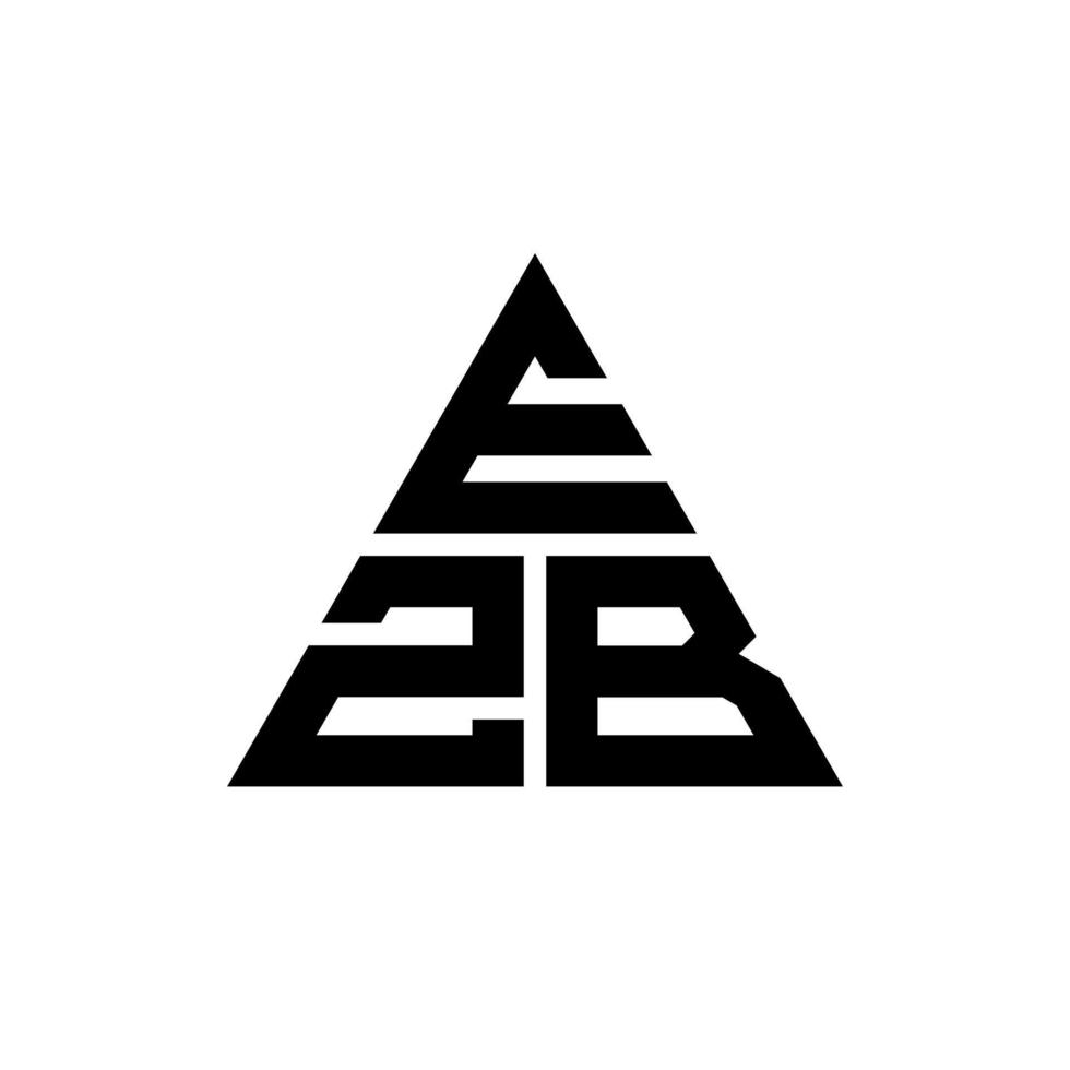 design de logotipo de letra de triângulo ezb com forma de triângulo. monograma de design de logotipo de triângulo ezb. modelo de logotipo de vetor de triângulo ezb com cor vermelha. logotipo triangular ezb logotipo simples, elegante e luxuoso.