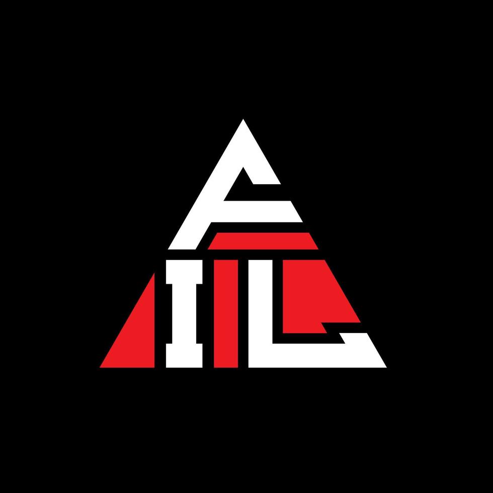 design de logotipo de letra triângulo fil com forma de triângulo. monograma de design de logotipo de triângulo fil. modelo de logotipo de vetor de triângulo fil com cor vermelha. fil triangular logotipo logotipo simples, elegante e luxuoso.