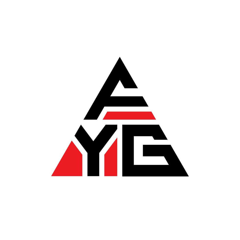 design de logotipo de letra triângulo fyg com forma de triângulo. monograma de design de logotipo de triângulo fyg. modelo de logotipo de vetor triângulo fyg com cor vermelha. logotipo triangular fyg logotipo simples, elegante e luxuoso.