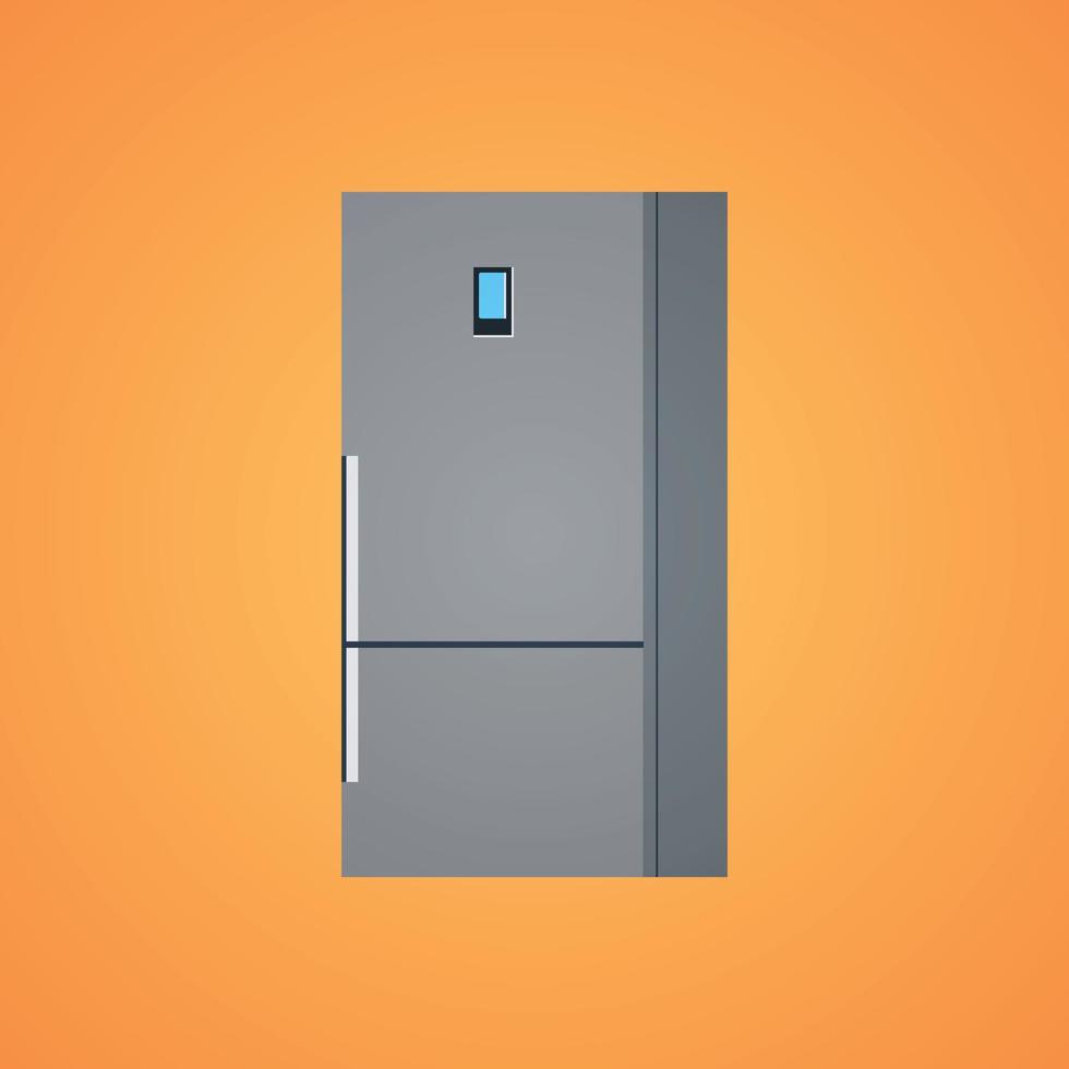 geladeira e geladeira plana ilustração vetorial. vetor