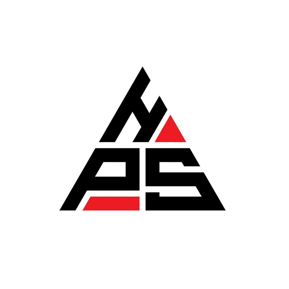 design de logotipo de letra triângulo hps com forma de triângulo. monograma de design de logotipo de triângulo hps. modelo de logotipo de vetor de triângulo hps com cor vermelha. logotipo triangular hps logotipo simples, elegante e luxuoso.