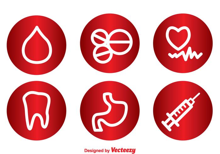 Ícones de medicina e saúde vetor