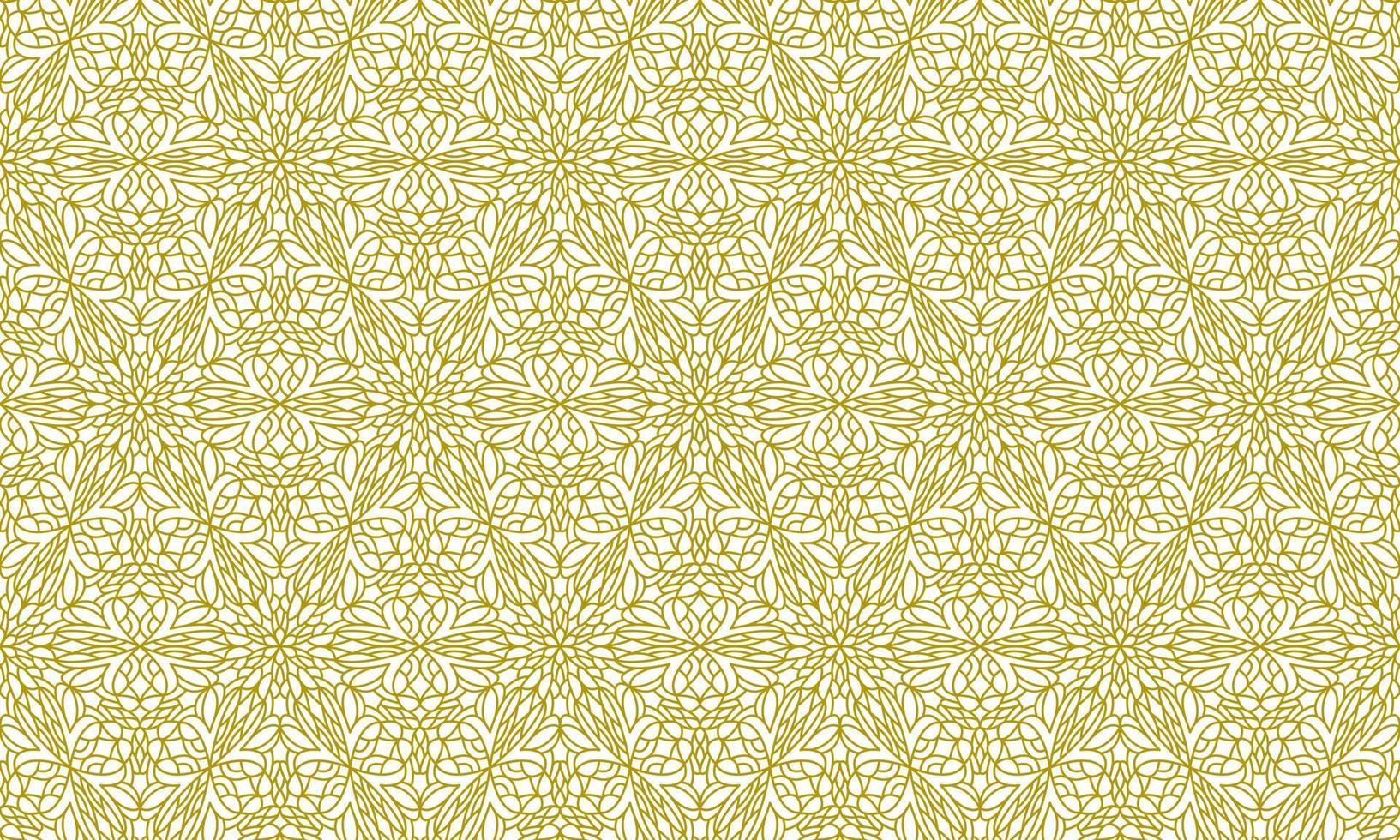 fundo de ouro étnico de linha mandala vetor