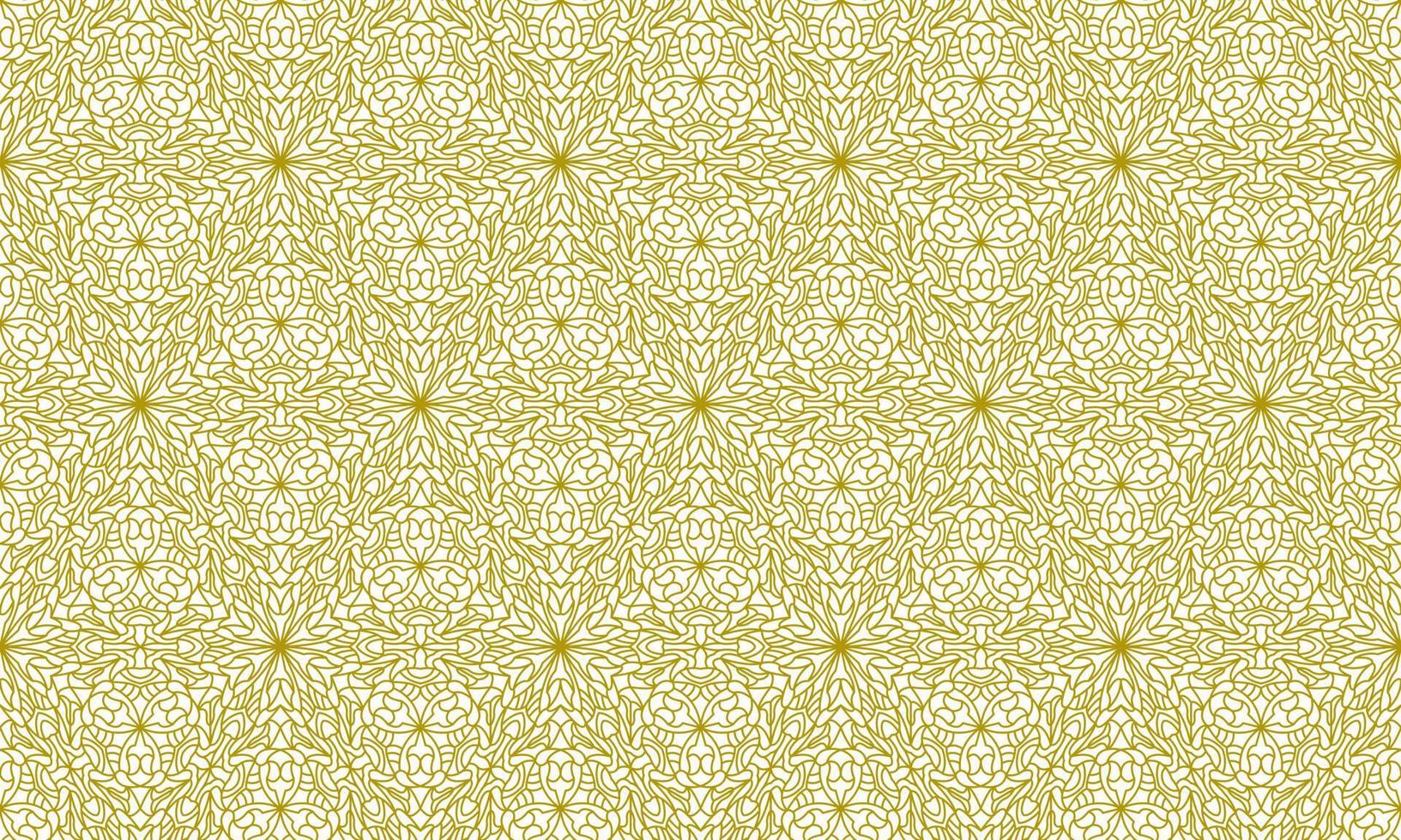 fundo de ouro étnico de linha mandala vetor