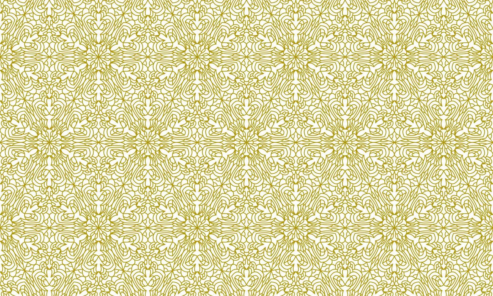 fundo de ouro étnico de linha mandala vetor