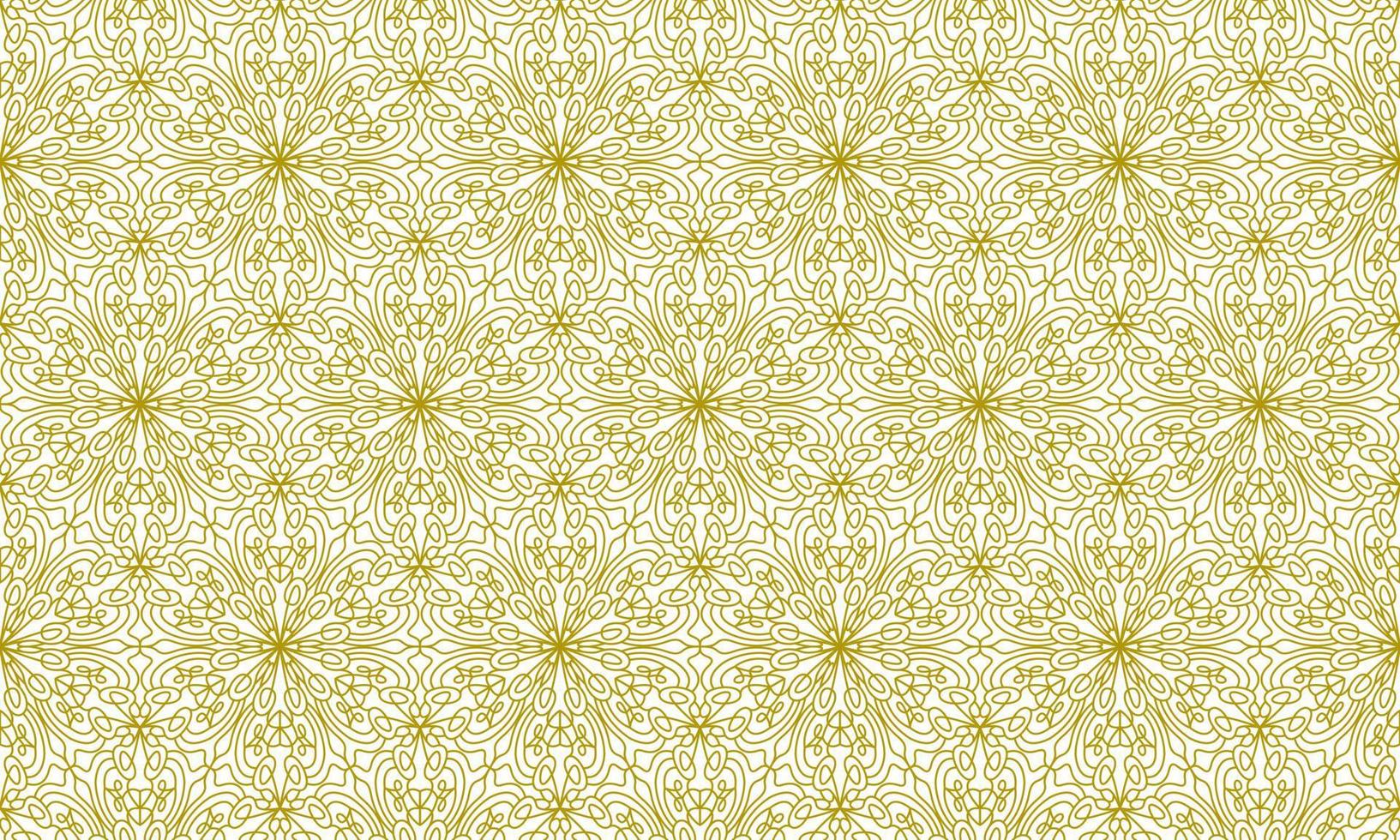 fundo de ouro étnico de linha mandala vetor