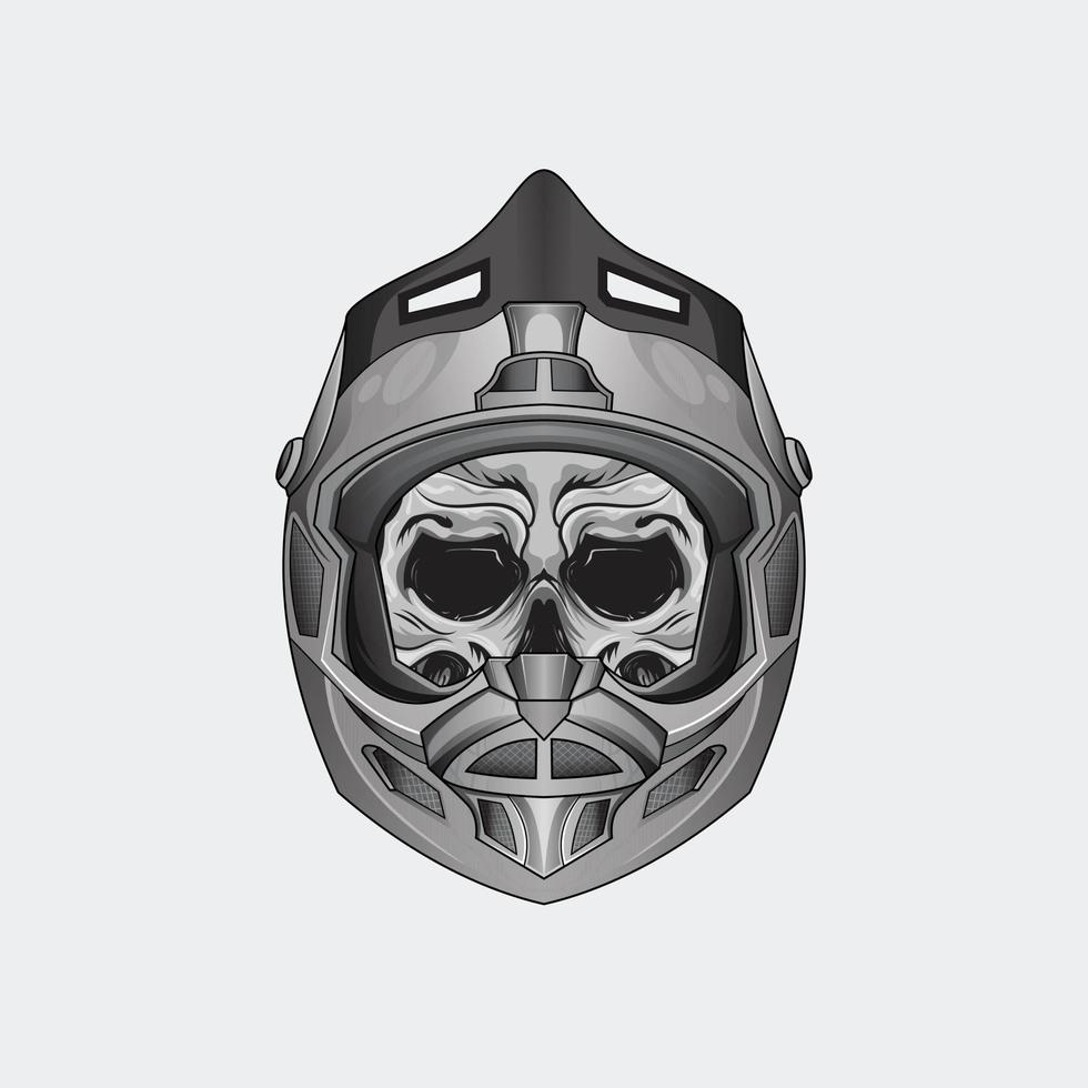 tatuagens projetam ilustração em preto e branco crânio de guerreiro viking com perfeito para design de camiseta, adesivo, pôster, mercadoria e logotipo de e-sport vetor