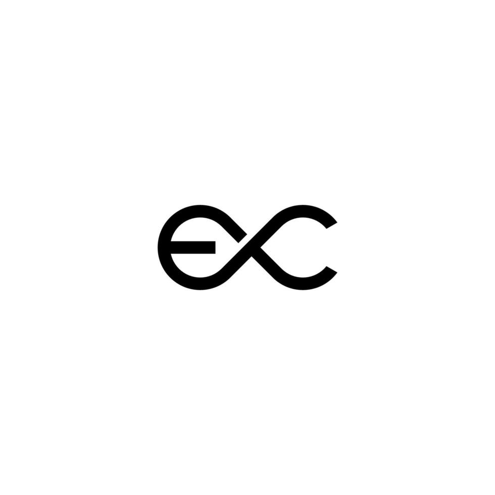 fundo isolado de ilustração vetorial logotipo inicial ec vetor