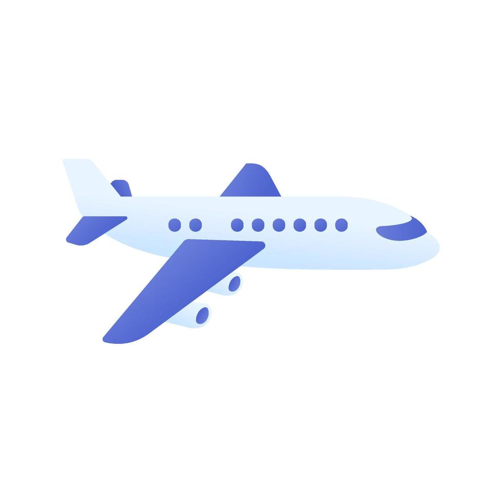 avião de passageiros voando na vista lateral do céu. conceito de viagem vetor
