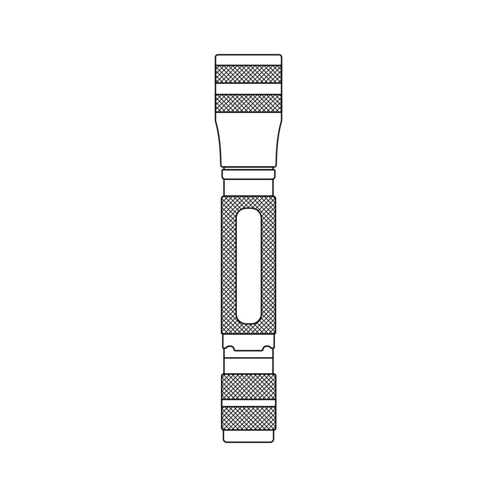 ilustração de ícone de contorno de lanterna no fundo branco vetor