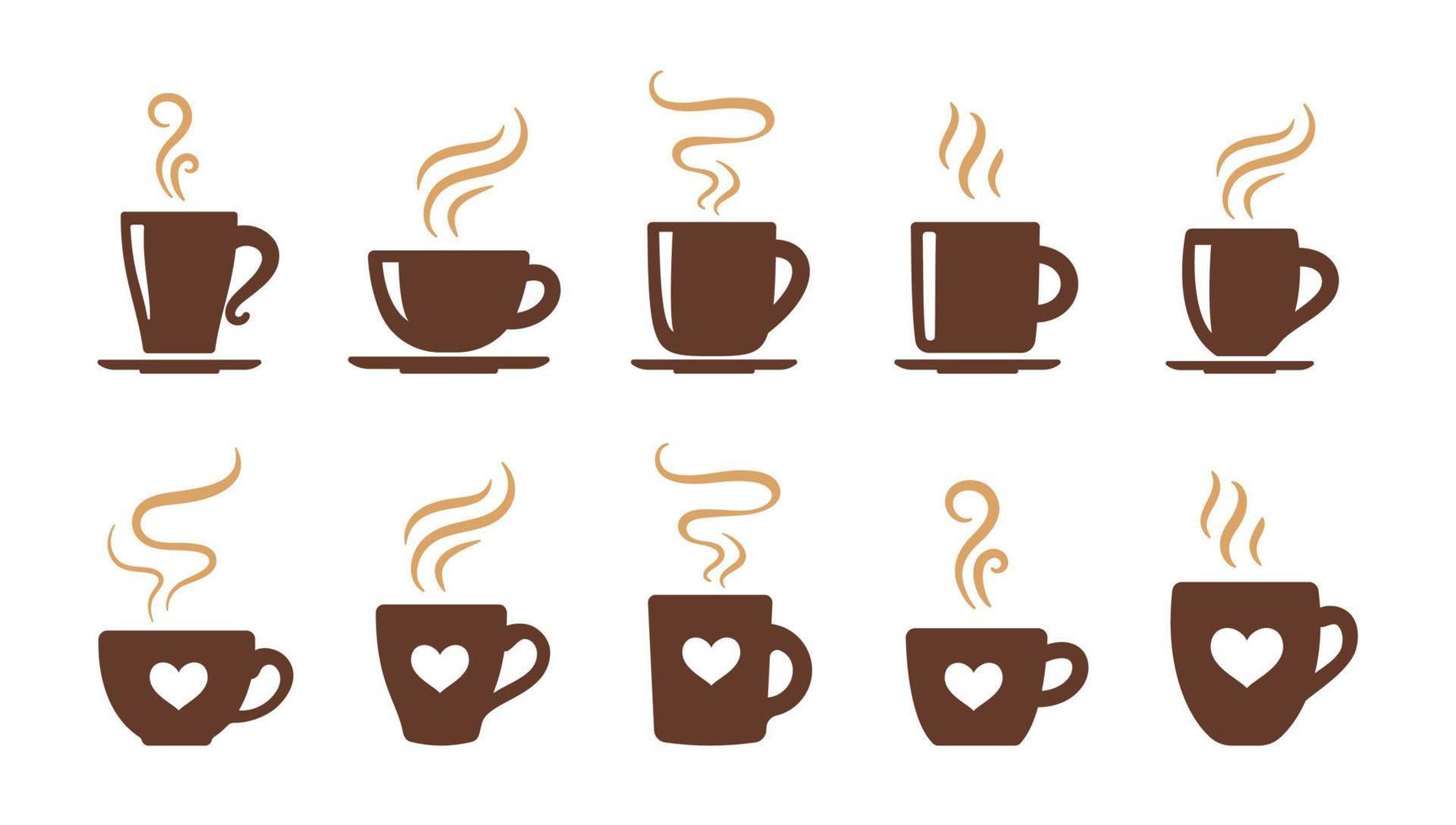 vetor de xícara de café simples para o menu de bebidas quentes no café