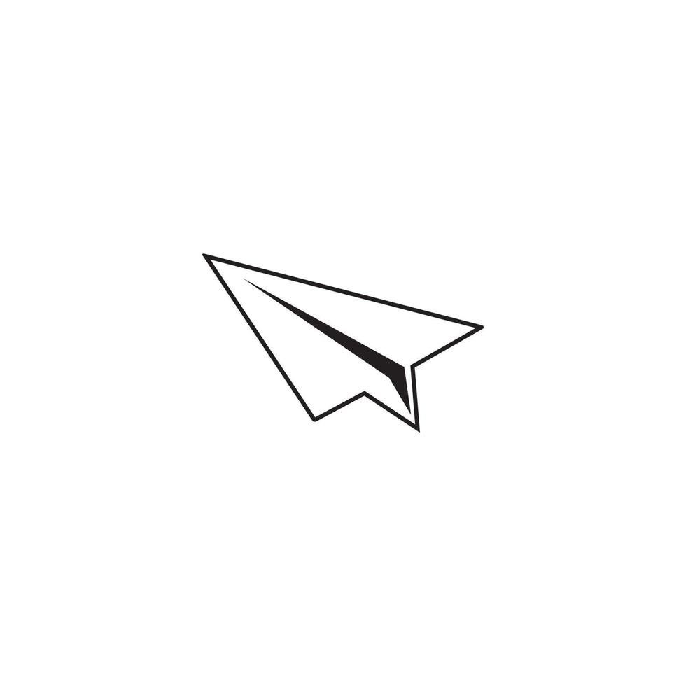 modelo de design de ilustração vetorial de ícone de avião de papel vetor
