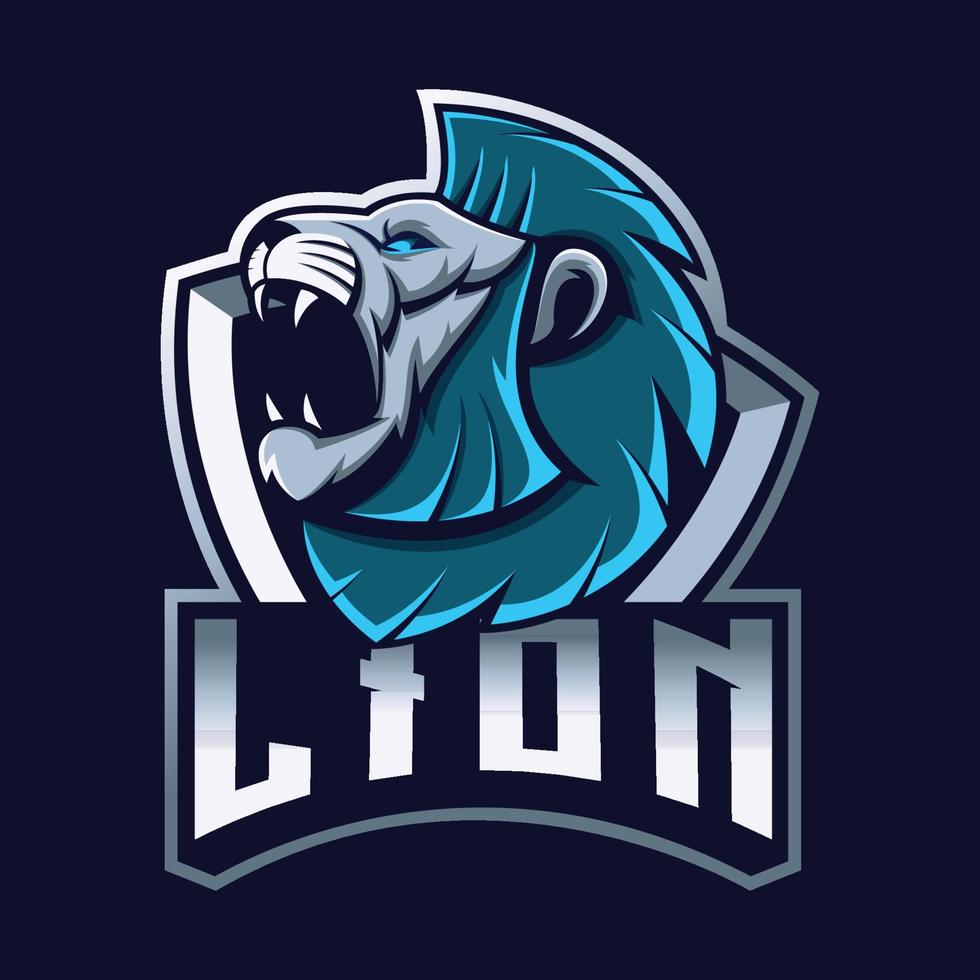 logotipo de mascote de leão bom uso para distintivo de emblema de identidade de símbolo e muito mais vetor