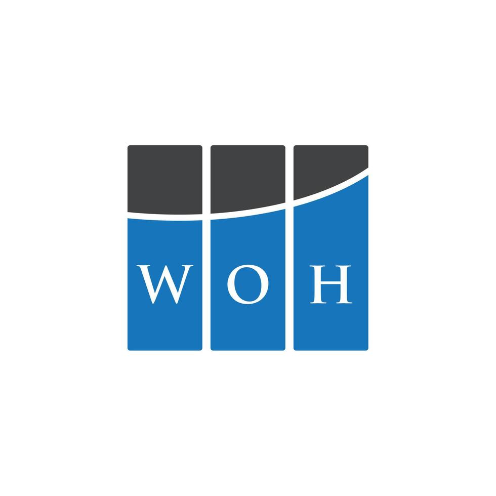 design de logotipo de carta woh em fundo branco. woh conceito de logotipo de letra de iniciais criativas. woh design de letras. vetor
