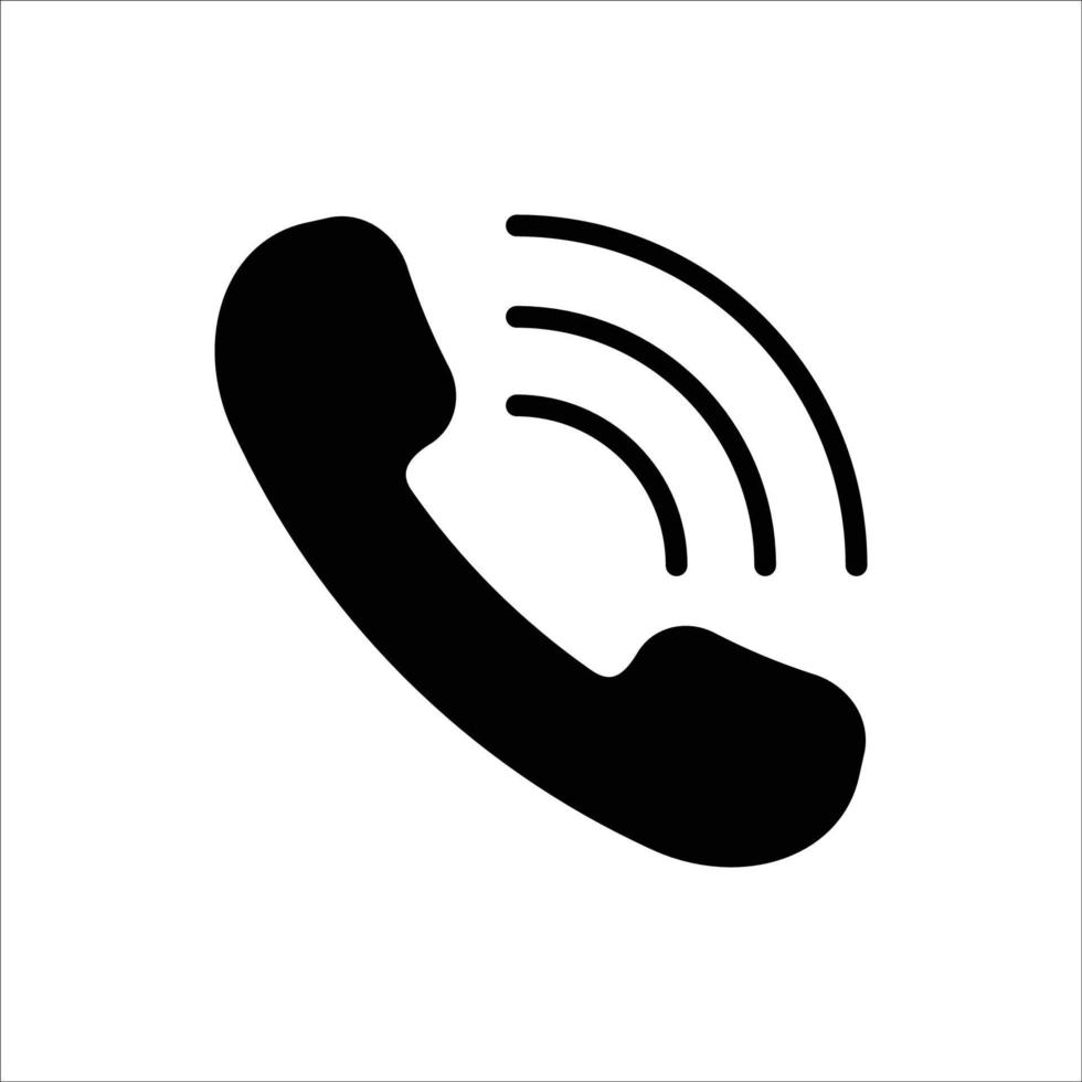 modelo de design de vetor de ícone de telefone simples e limpo