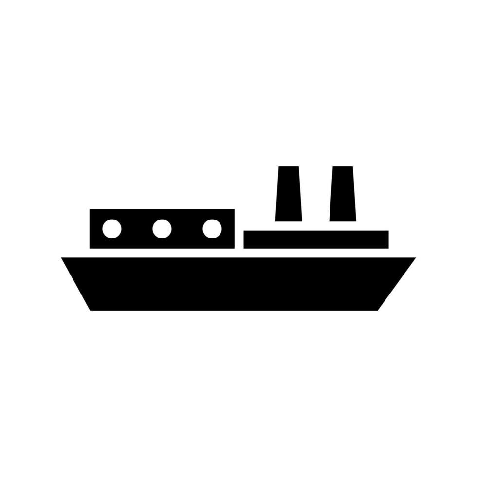 modelo de design de vetor de ícone de navio