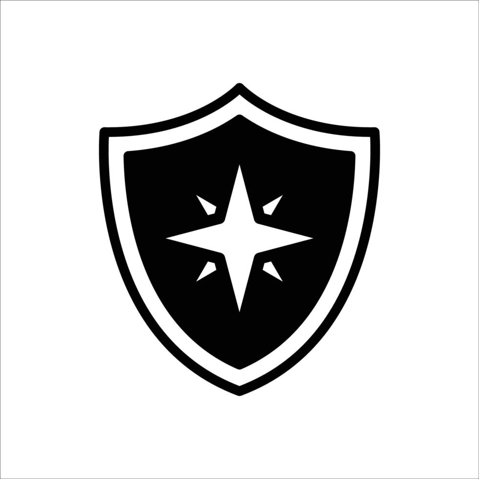 modelo de design de vetor de ícone de escudo simples e limpo
