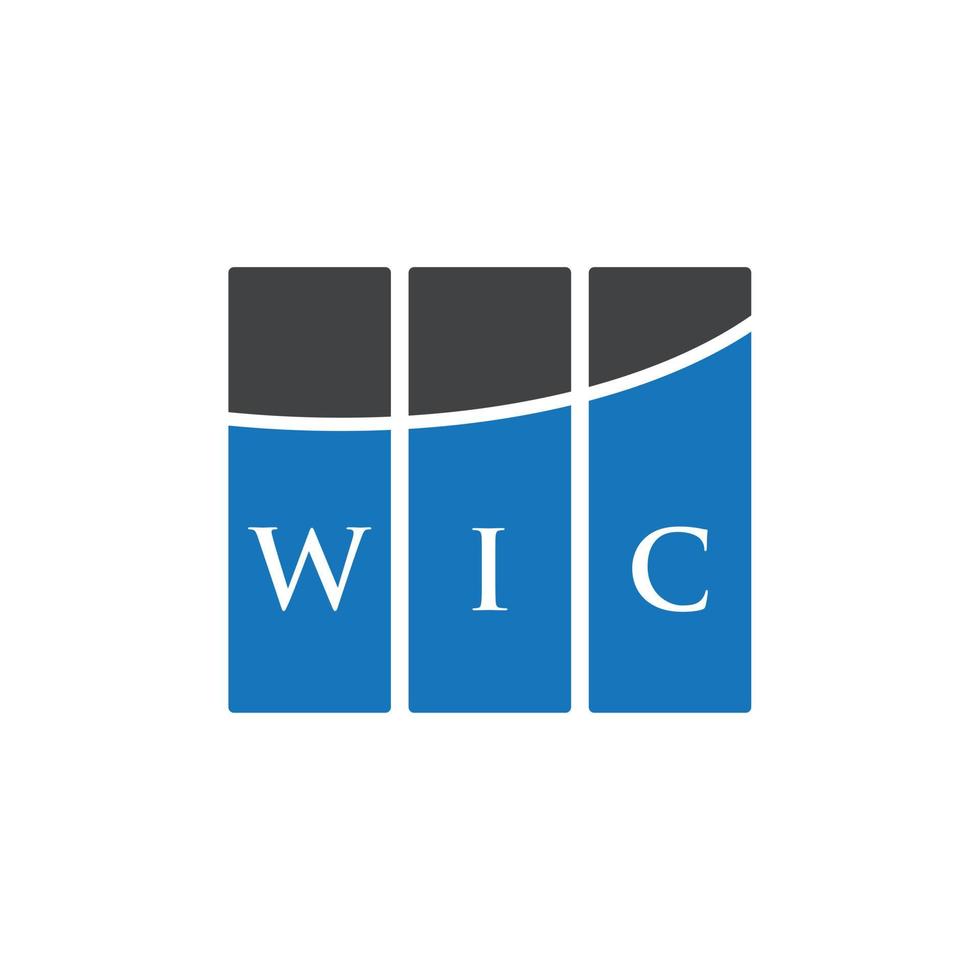 design de logotipo de carta wic em fundo branco. conceito de logotipo de letra de iniciais criativas wic. design de letra wic. vetor